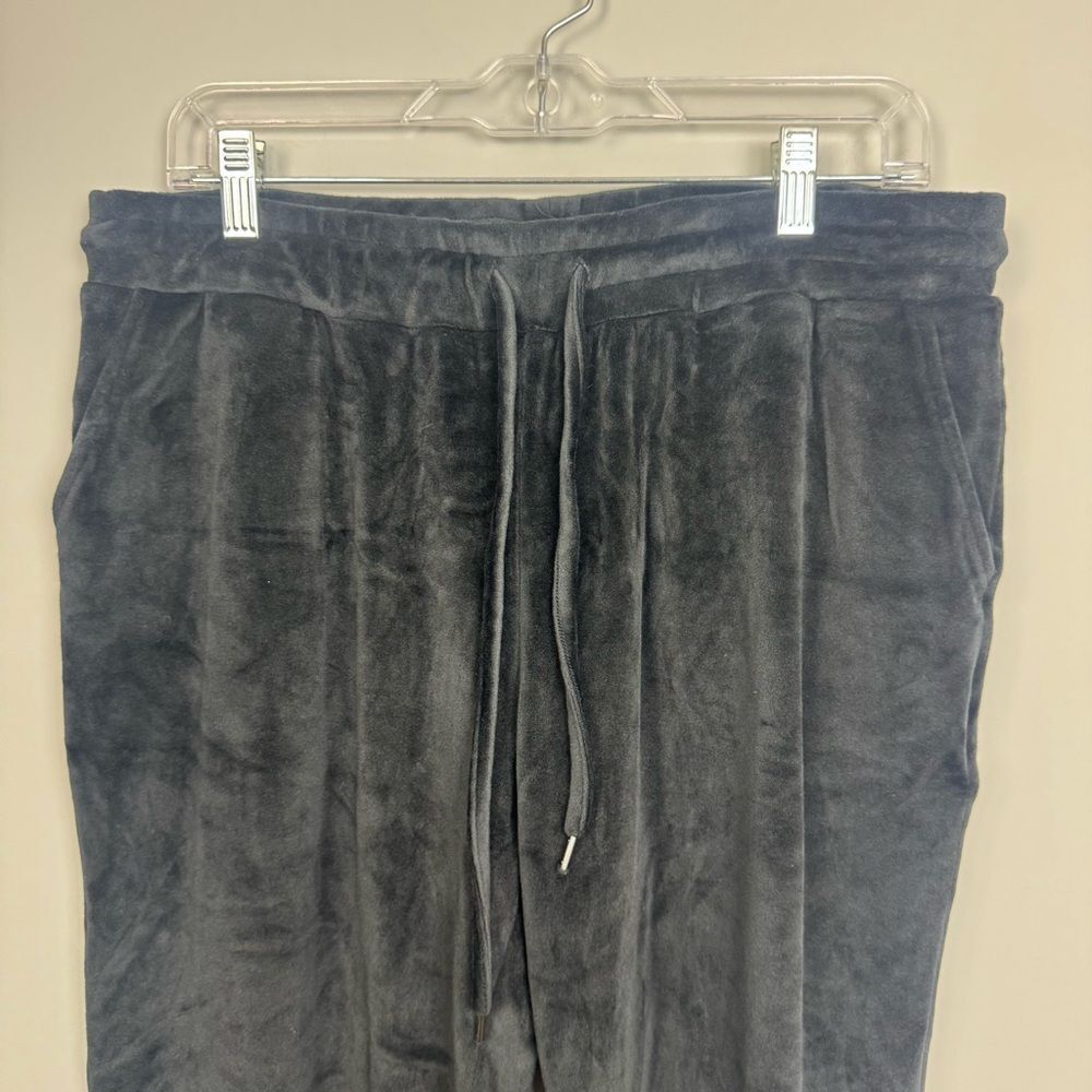 FREE PRESS | Black Velour Drawstring Waist Jogger Pants Women’s Size Large - Picture 4 of 10